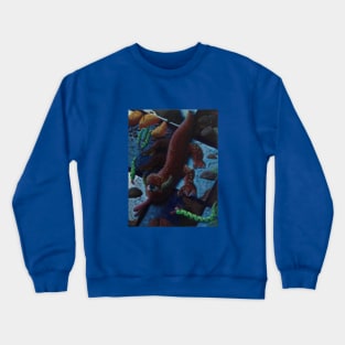 Lizard Blocking Snakes' Kids Crewneck Sweatshirt